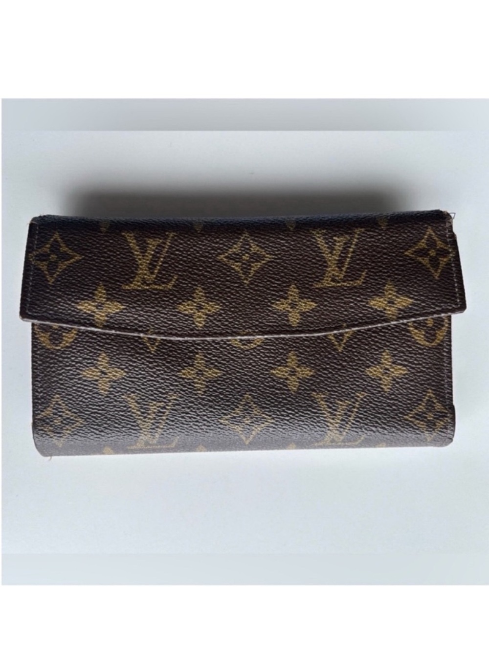 Louis Vuitton Trifold Wallet Vintage 1970s Monogram French Company Checkbook
